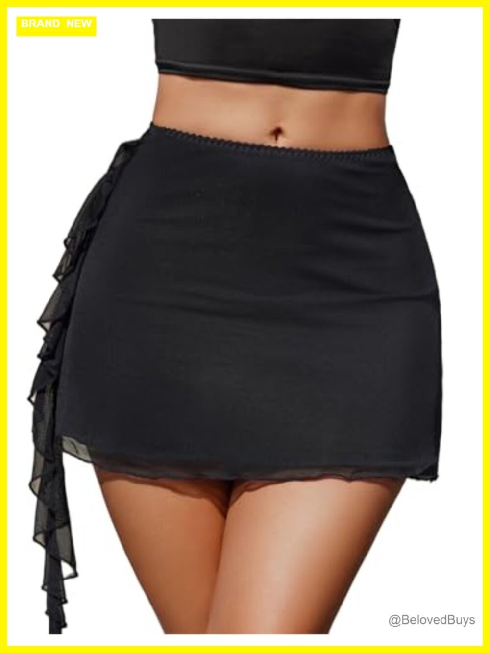 Mesh Mini Skirt Y2K Flowy Layered High Waisted Short Skirt Trendy